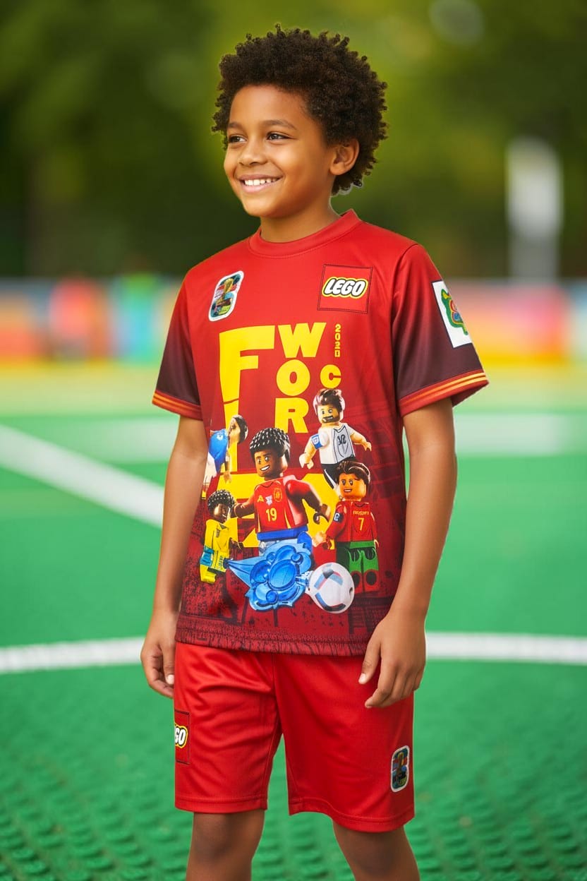 Conjunto Niño Temporada Mundialista Lego 2026 Rojo
