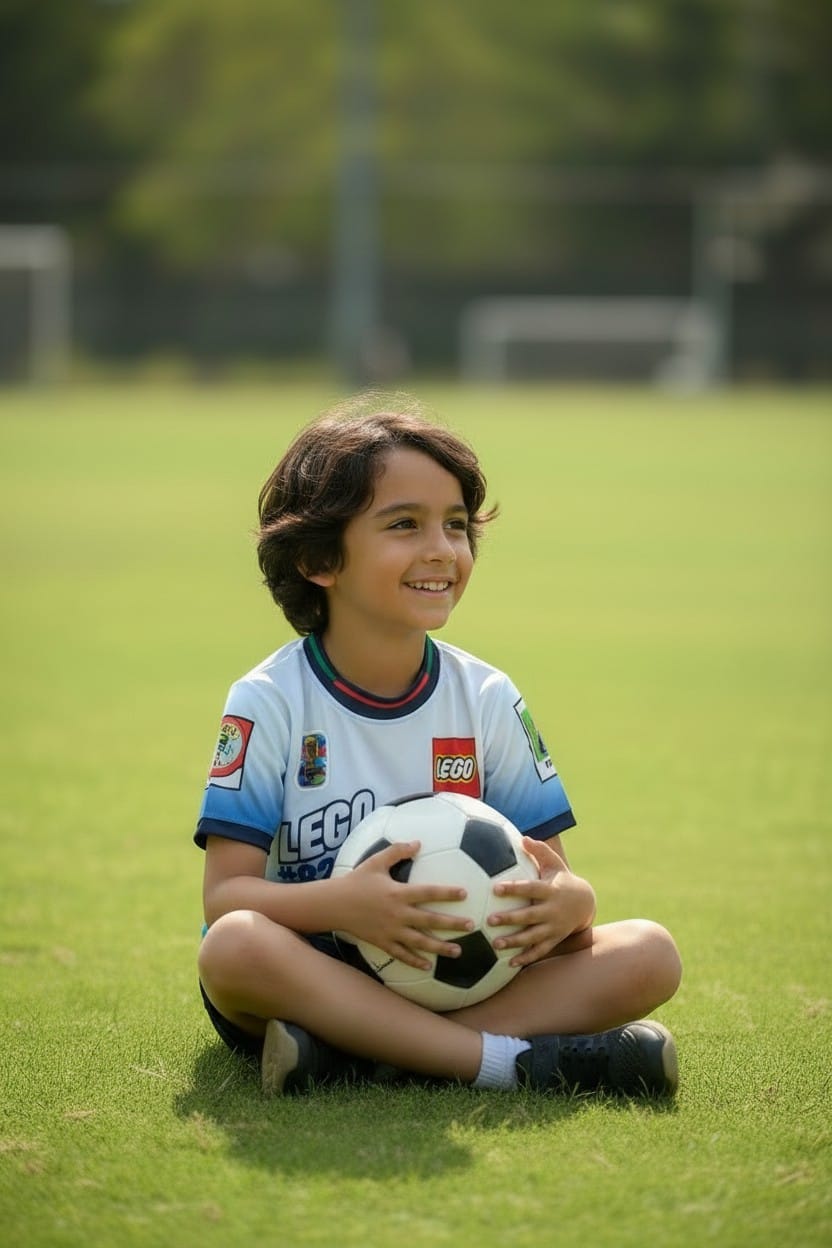 Conjunto Niño Temporada Mundialista Lego 2026 azul-blanco