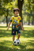 Conjunto Niño Temporada Mundialista Lego 2026 amarillo-negro